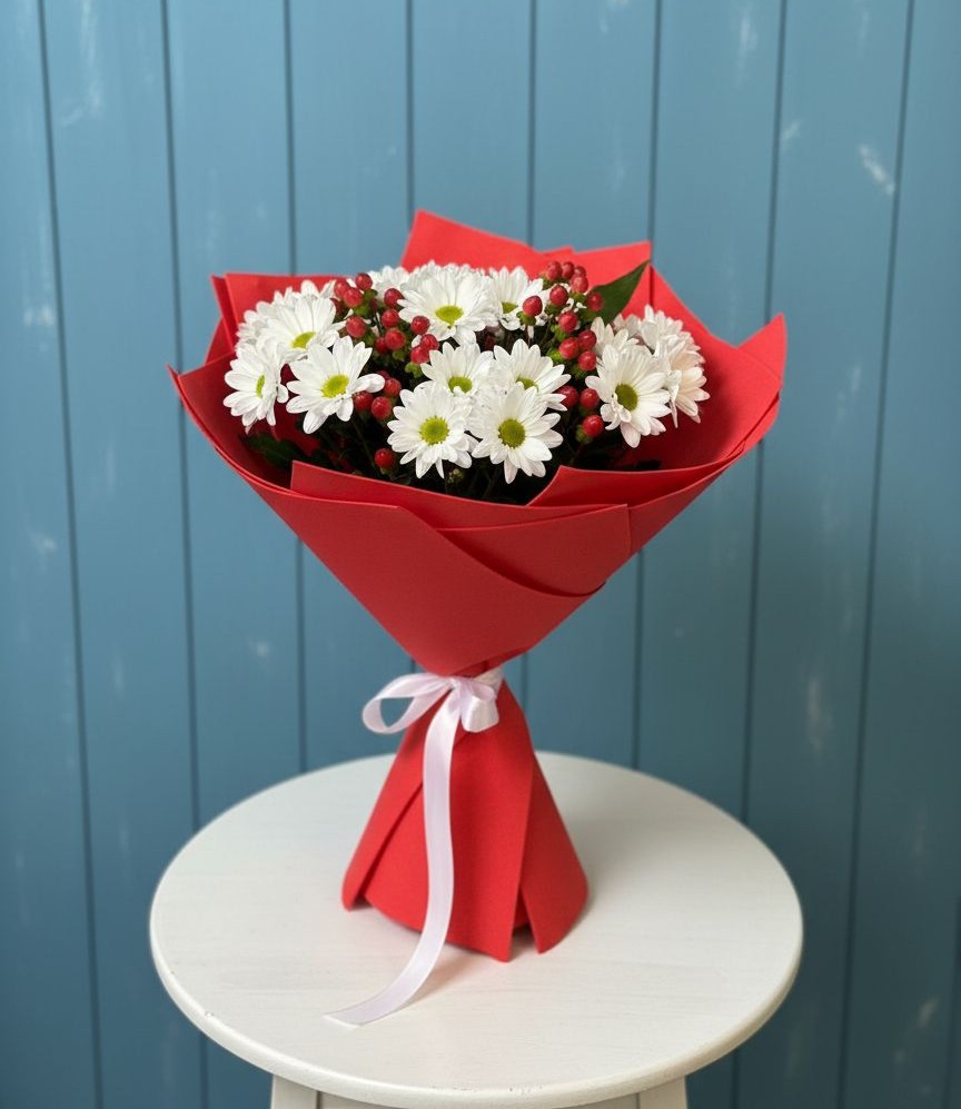 Букет цветов из: Хризантемы в Елизаветинской Краснодарского края