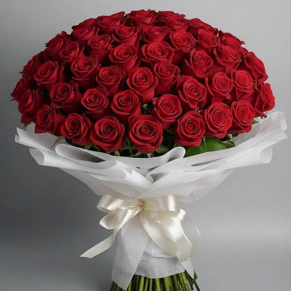Букет 101 Красная роза Блэк Мэджик в Елизаветинской Краснодарского края