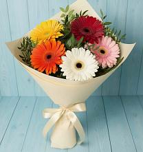 Букет цветов из:  Герберы в Елизаветинской Краснодарского края