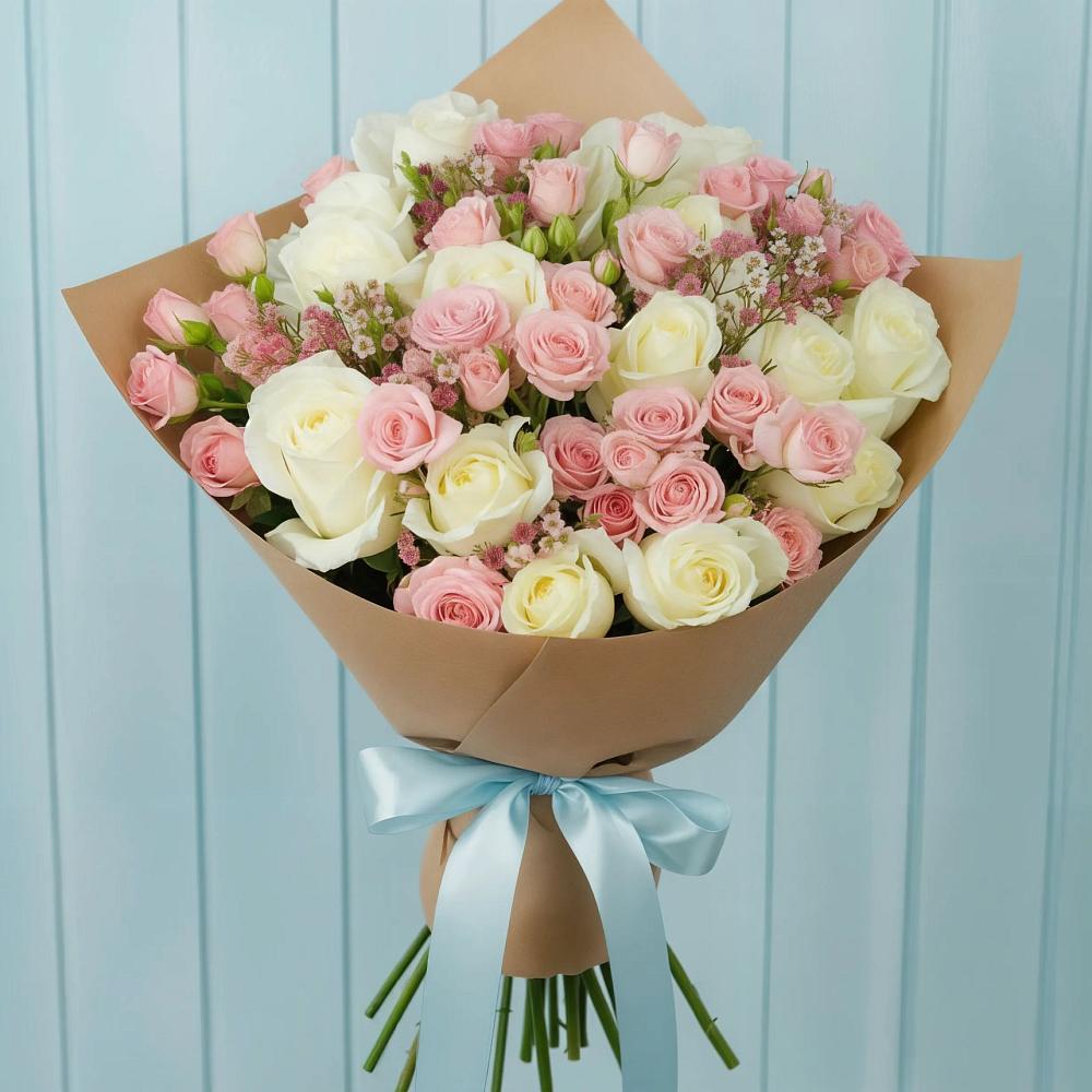 Букет цветов из: Розы в Елизаветинской Краснодарского края