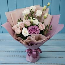 Букет цветов из:  Розы и Лизиантусы #REPLACE_PRED# Елизаветинской Краснодарского края