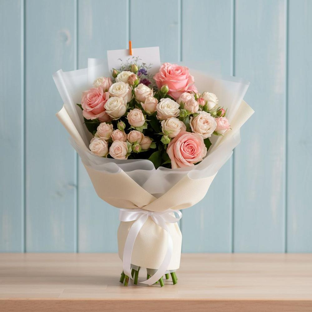 Букет цветов из: Розы в Елизаветинской Краснодарского края