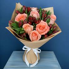 Букет цветов из:  Розы и Альстромерии #REPLACE_PRED# Елизаветинской Краснодарского края