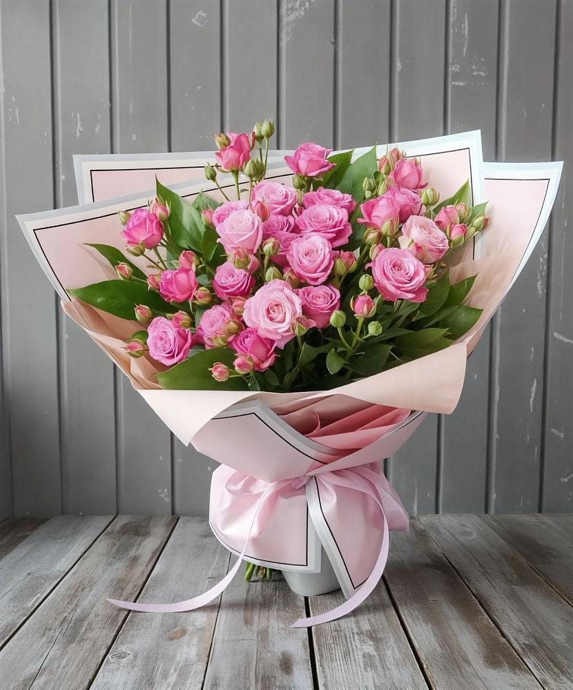 Букет Розовый кустик в Елизаветинской Краснодарского края