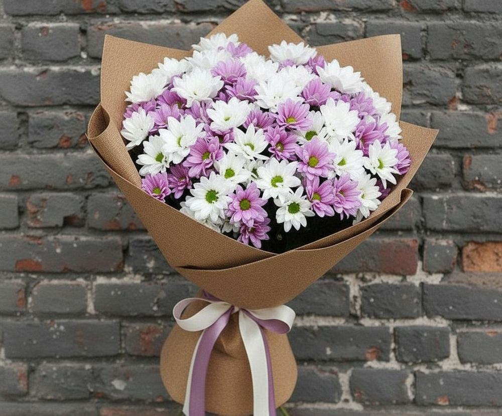 Букет цветов из: Хризантемы в Елизаветинской Краснодарского края