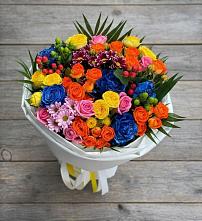 Букет цветов из:  Розы и Хризантемы в Елизаветинской Краснодарского края