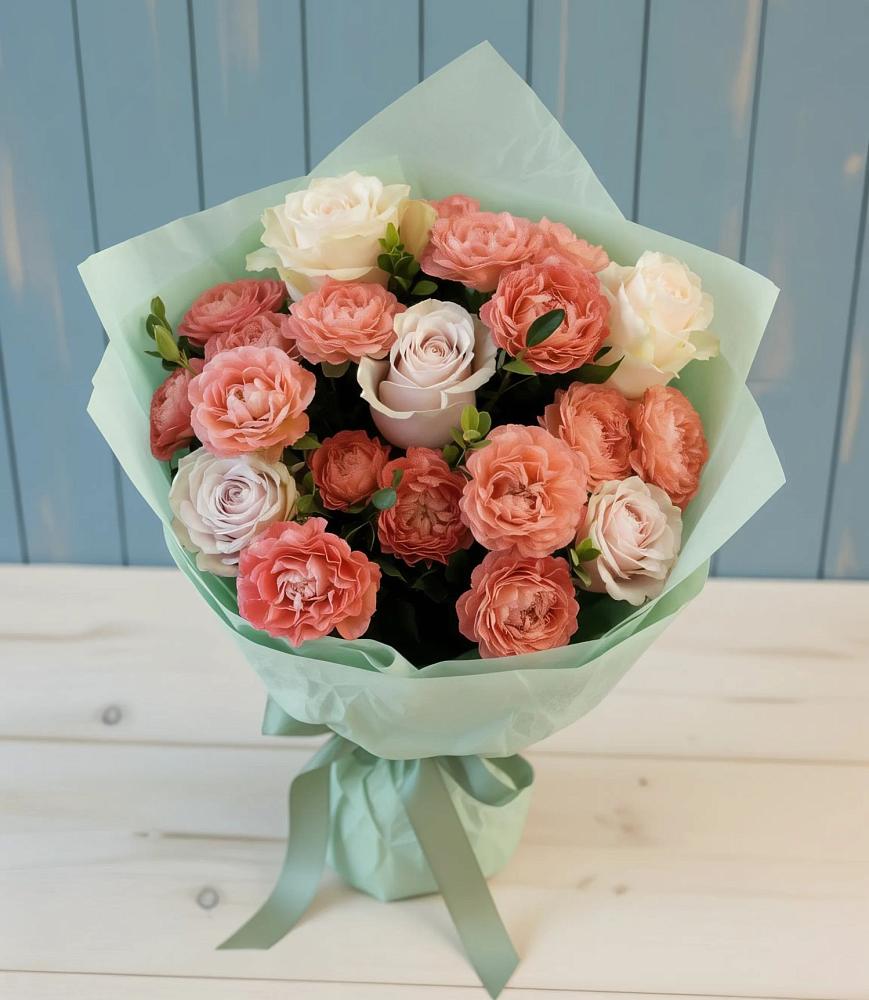 Букет цветов из: Розы в Елизаветинской Краснодарского края