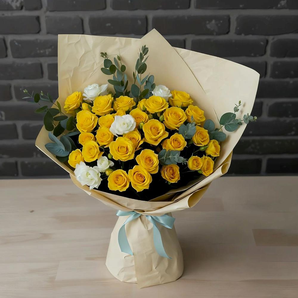 Букет цветов из: Розы в Елизаветинской Краснодарского края