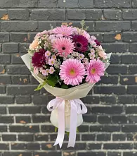 Букет цветов из:  Герберы и Хризантемы #REPLACE_PRED# Елизаветинской Краснодарского края