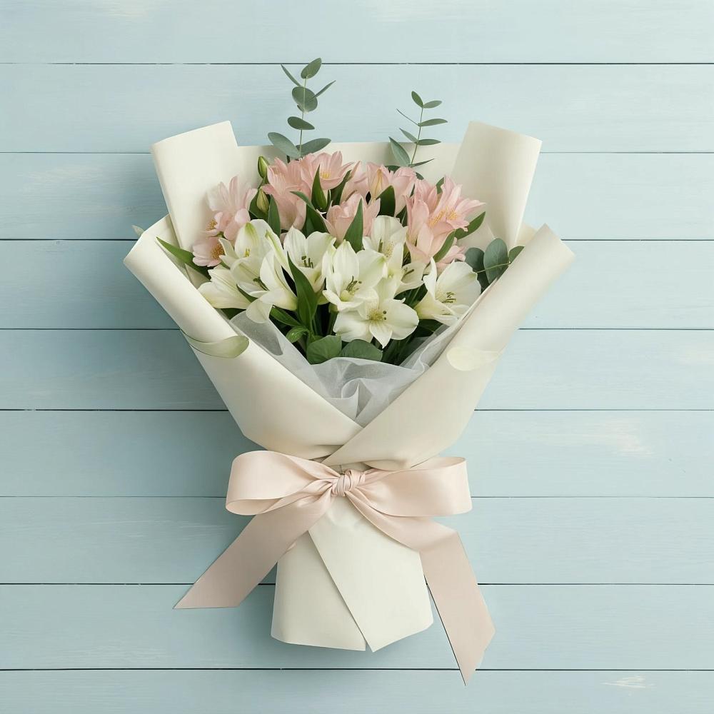 Букет цветов из: Альстромерии в Елизаветинской Краснодарского края