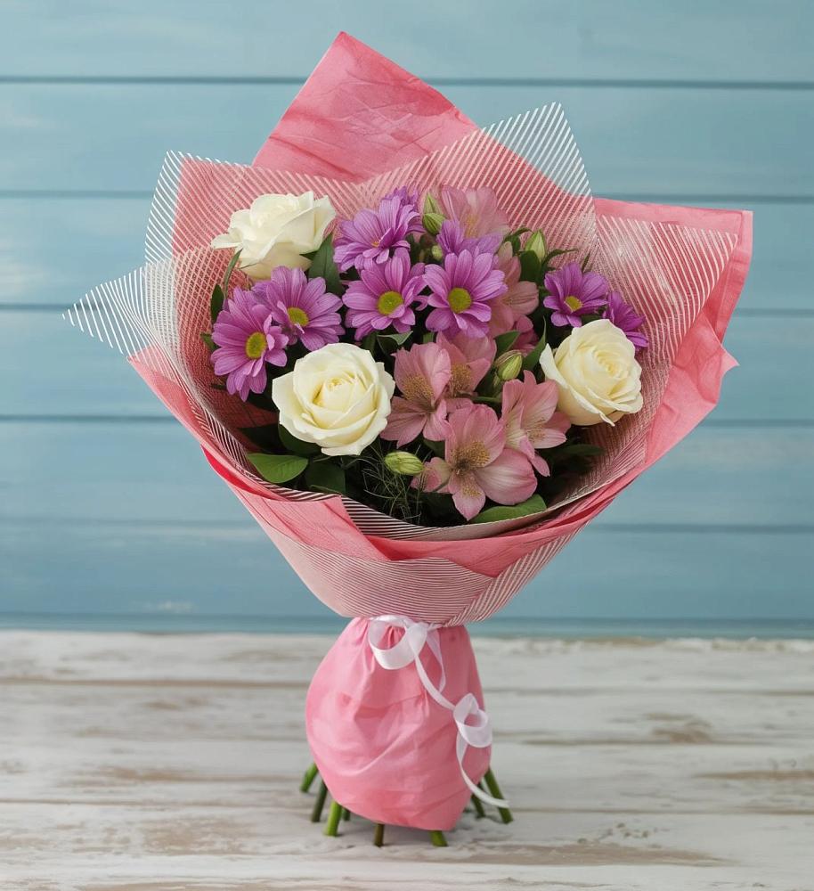 Букет цветов из: Герберы в Елизаветинской Краснодарского края