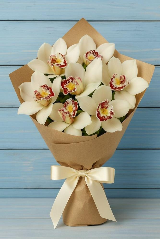 Букет цветов из: Орхидеи и Розы в Елизаветинской Краснодарского края