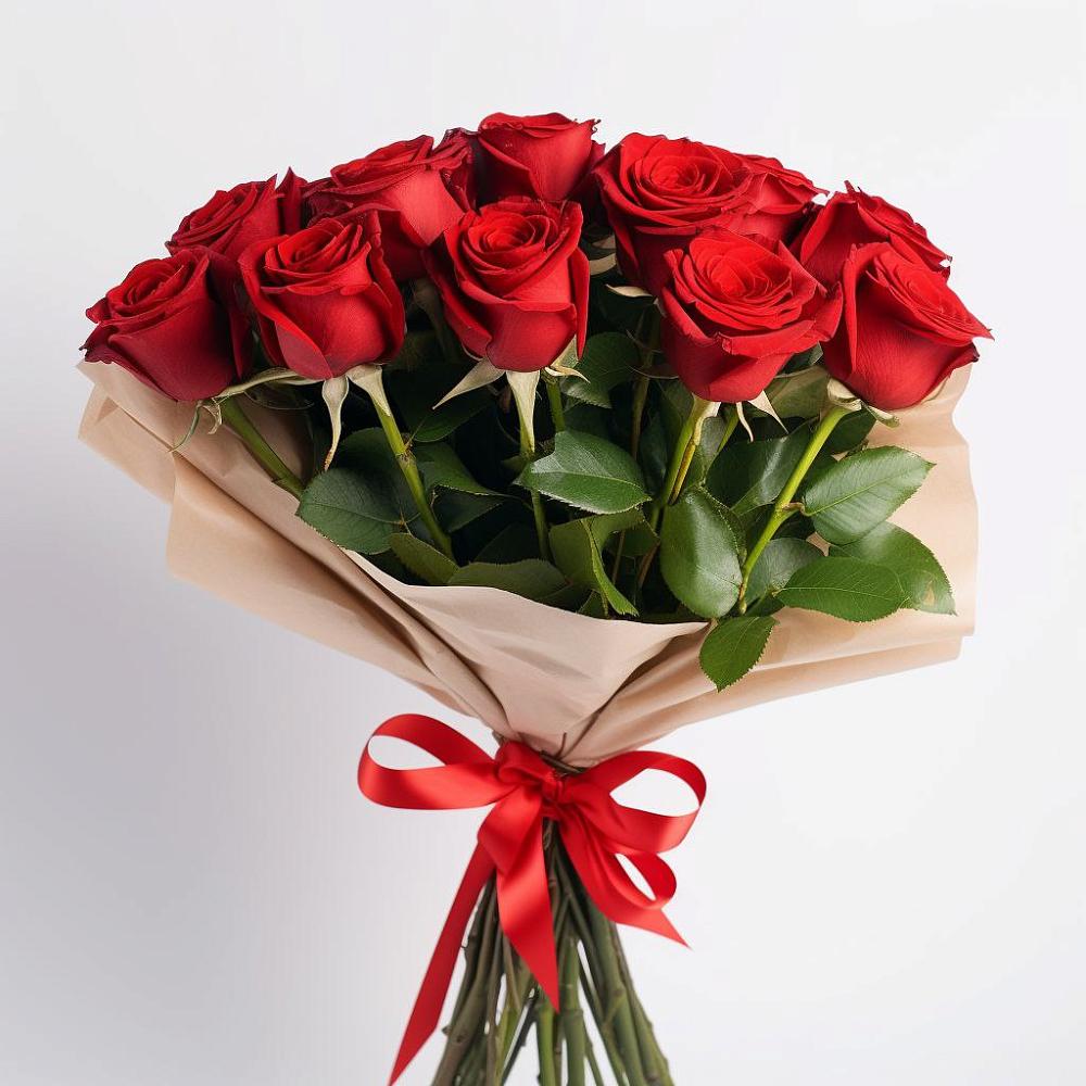 Букет 11 Красных роз Эдлесс Лав в Елизаветинской Краснодарского края