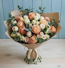 Букет цветов из:  Альстромерии и Розы в Елизаветинской Краснодарского края